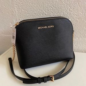 Michael kors black cindy dome crossbody